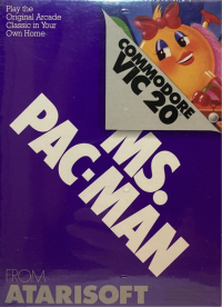 Ms. Pac-man Vic-20 US box art